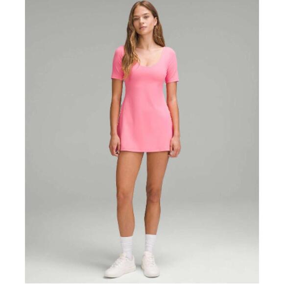 Lululemon Align Short-Sleeve Athletic Dress Sakura Pink Size 6 NWT - Picture 1 of 9